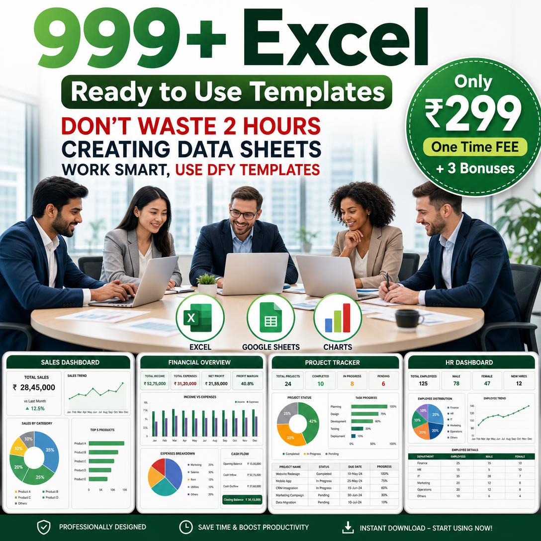 999+ Excel Ready-to-Use Templates bundle preview